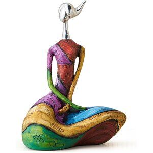 Art Female Sculpture Figurines Abstract Woman Statue Home Décor Office Cabinet D